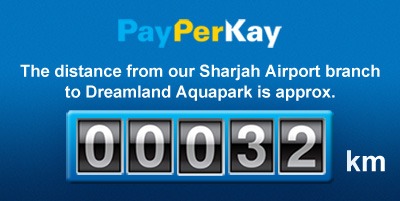PayPerKay Dreamland Aquapark UAE tourist destination Hire Rent Lease a car